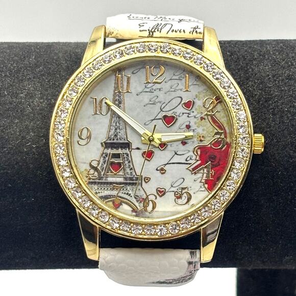 Gold Paris Heart Men's Watch - Picture 2 of 5
